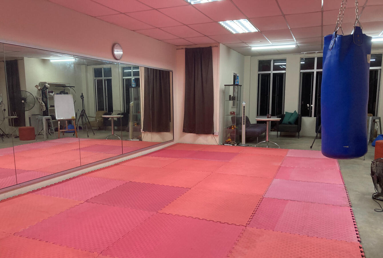 An open training floor designed for safe, focused martial arts practice.